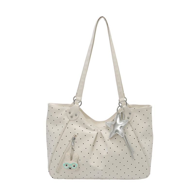 Leichte luxuriöse Tote-Tasche mit großem Fassungsvermögen und Punkten view 6