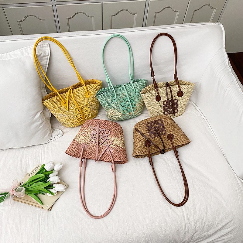Sweet Minimalist Large Capacity Woven Straw Tote Bag