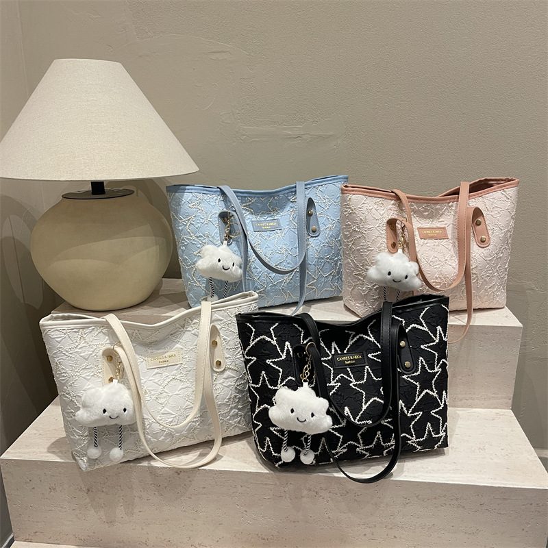 Bow Large Capacity Top-Handle Shoulder Tote Bag