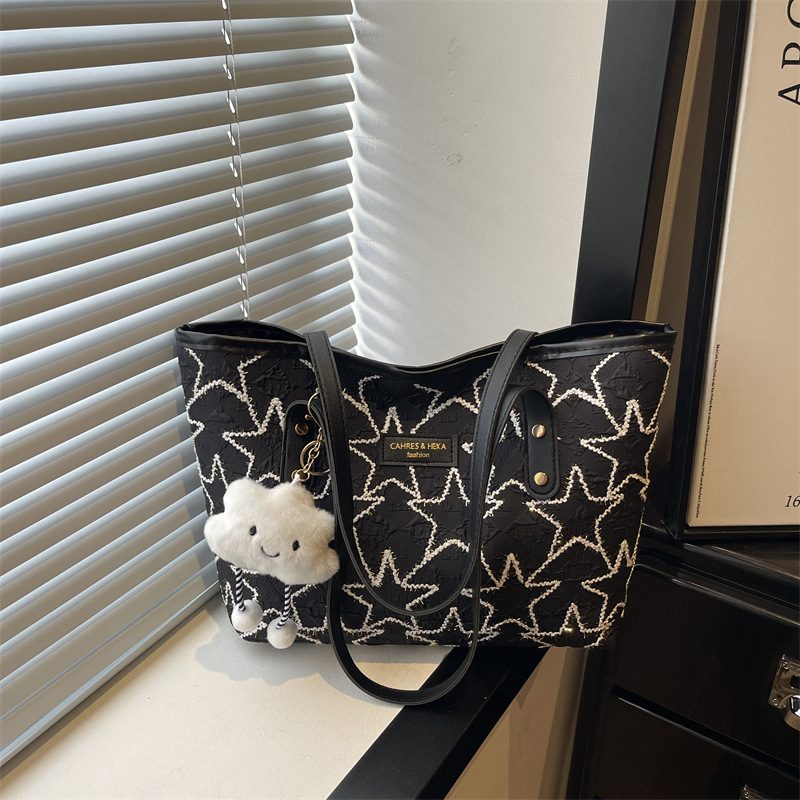 Bow Large Capacity Top-Handle Shoulder Tote Bag view 2