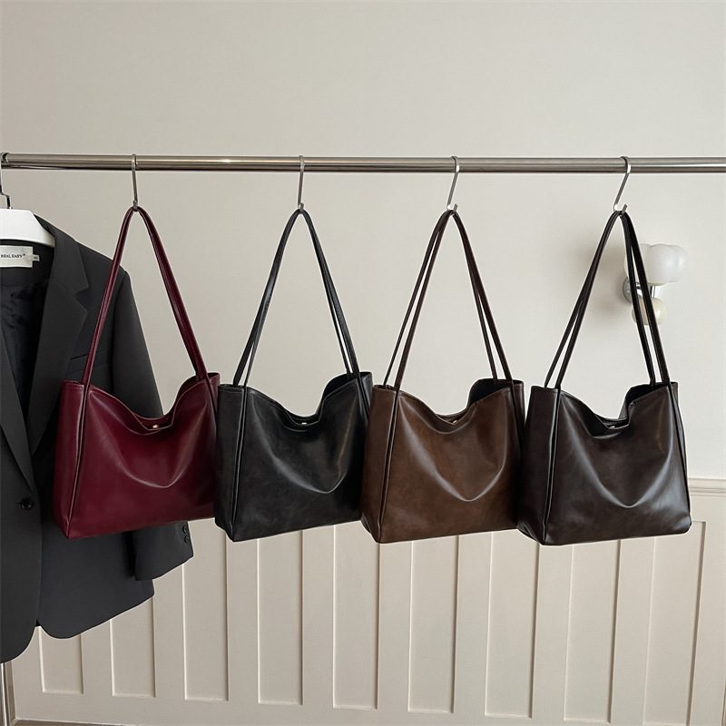 Korean Retro Large Top-Handle Tote