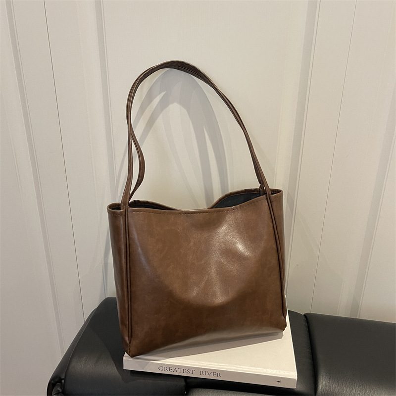 Korean Retro Large Top-Handle Tote view 4