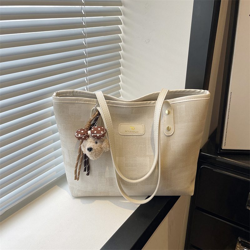 Tas Tote Komuter Kapasitas Besar Retro view 2
