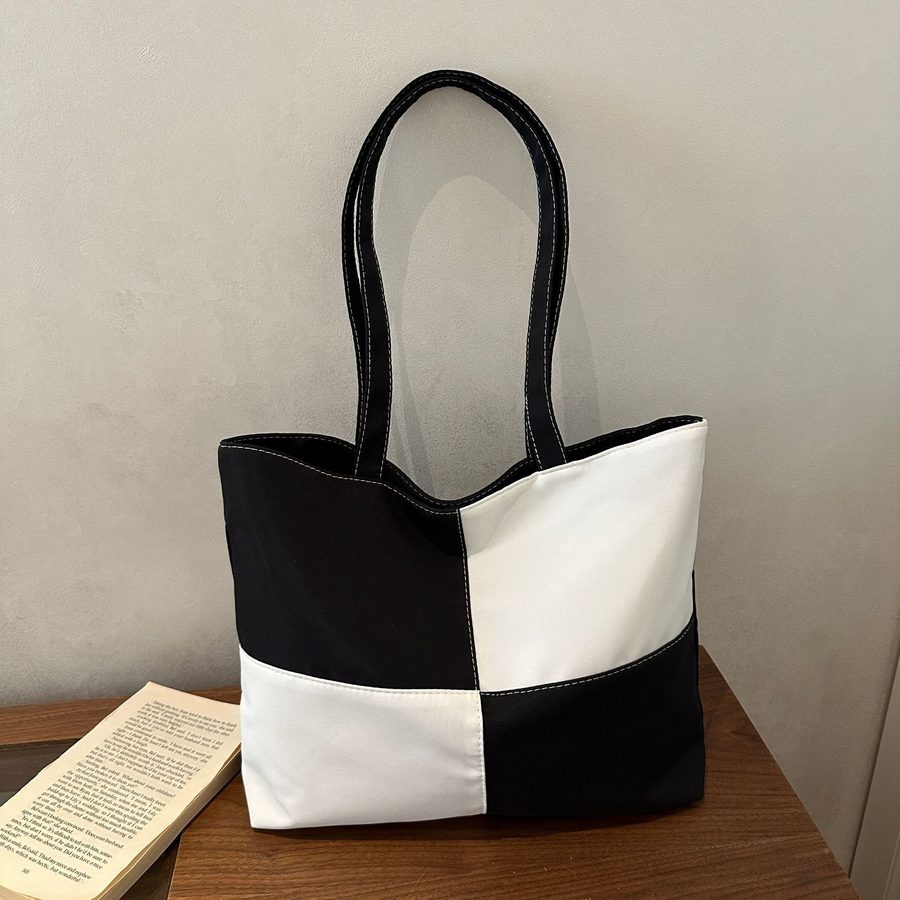 Designer-Tasche 2026 neue Tasche, Nischen-Trendmarke, kontrastfarbene Schultertasche, Schachbrettmuster, Handtasche view 3