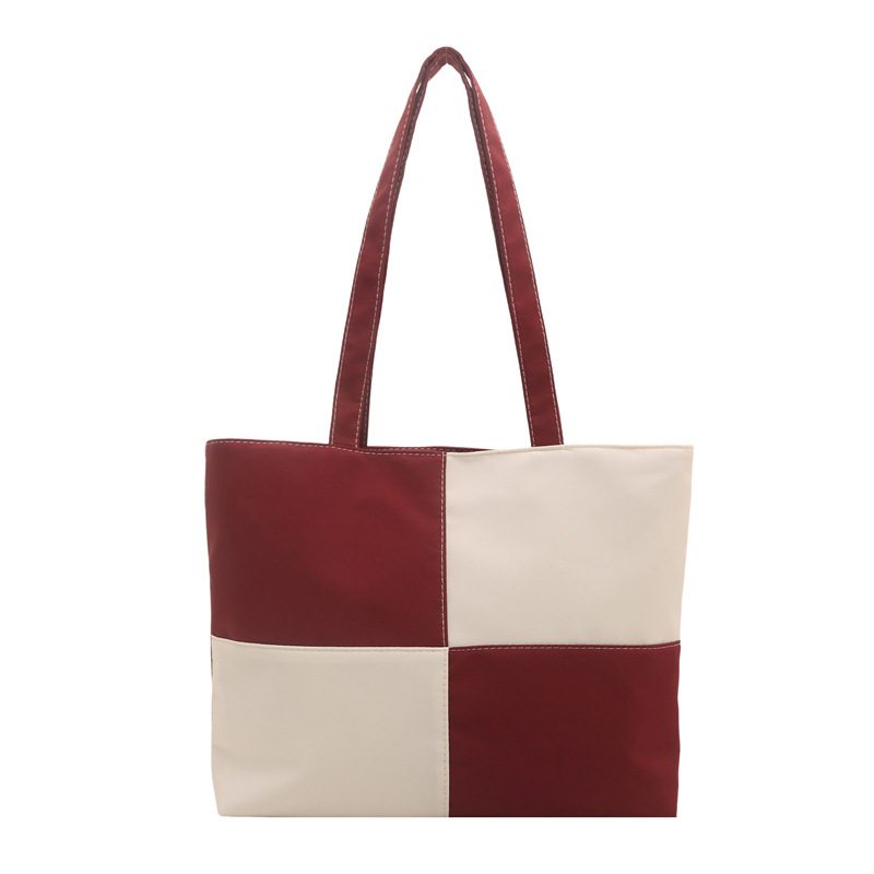 Designer-Tasche 2026 neue Tasche, Nischen-Trendmarke, kontrastfarbene Schultertasche, Schachbrettmuster, Handtasche view 6