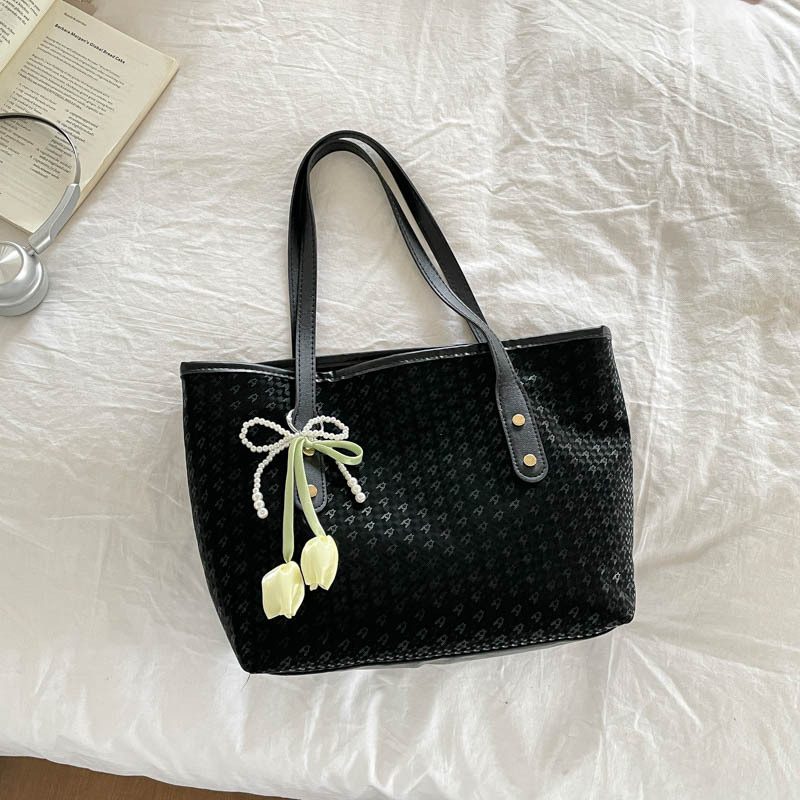 Tas Tote Komuter Kapasitas Besar Vintage view 8