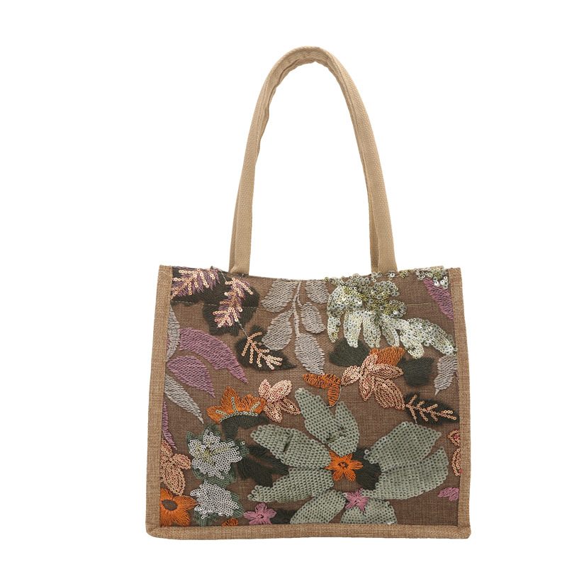 Sequin Embroidered Tote Bag view 6