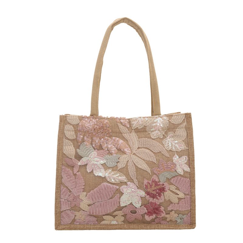 Sequin Embroidered Tote Bag view 7