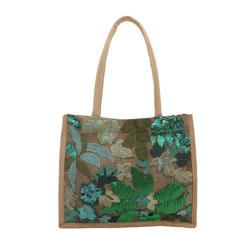 Sequin Embroidered Tote Bag view 8