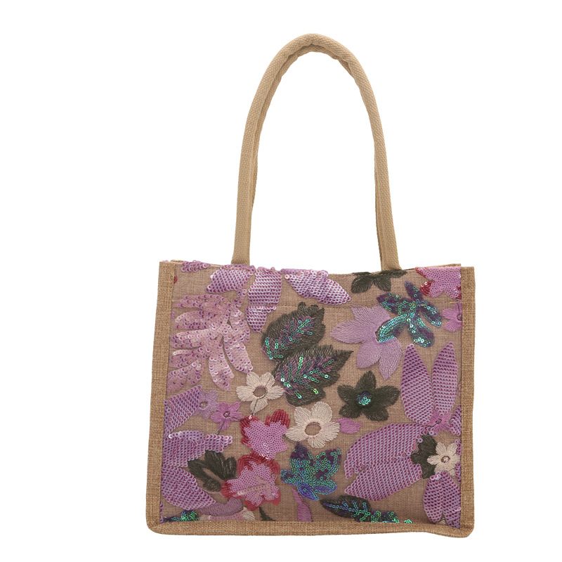 Sequin Embroidered Tote Bag view 9