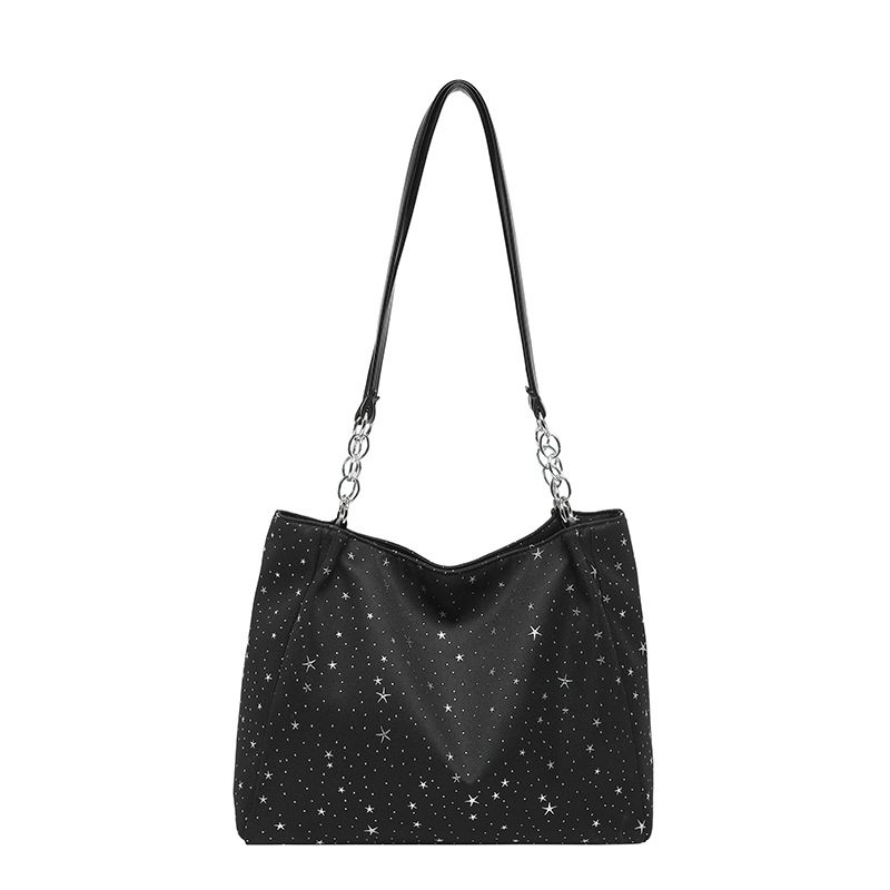 Star Print Large Capacity Shoulder Tote view 6