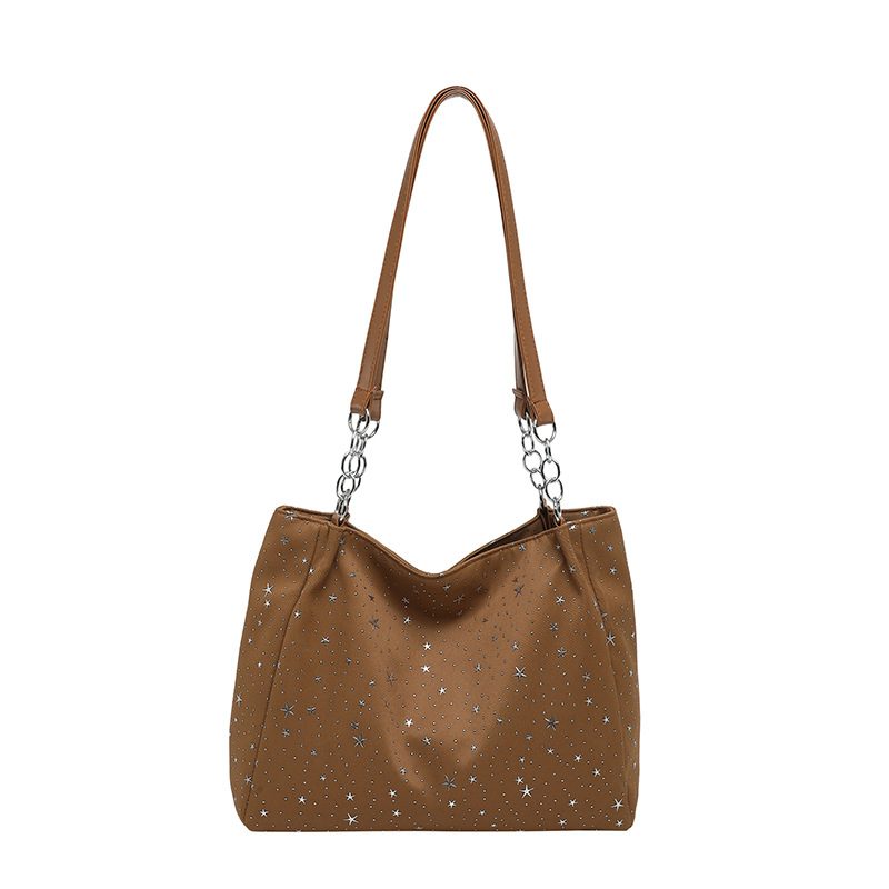 Star Print Large Capacity Shoulder Tote view 8