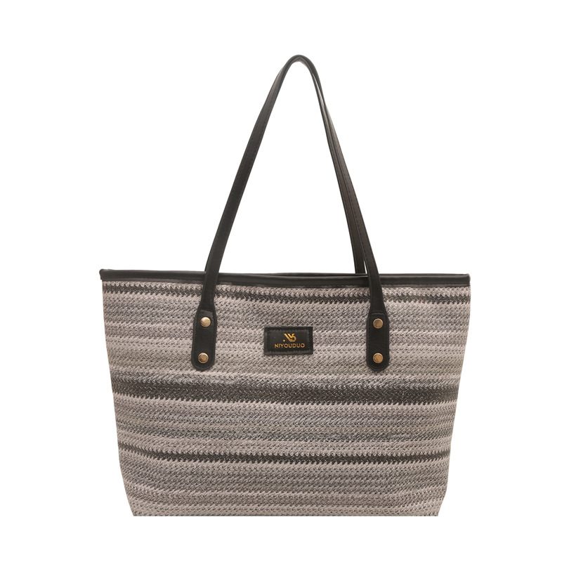 Rainbow Woven Large Tote Bag view 8