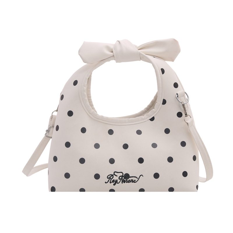 Tas Tote Bahu Anyaman Polka Dot view 7
