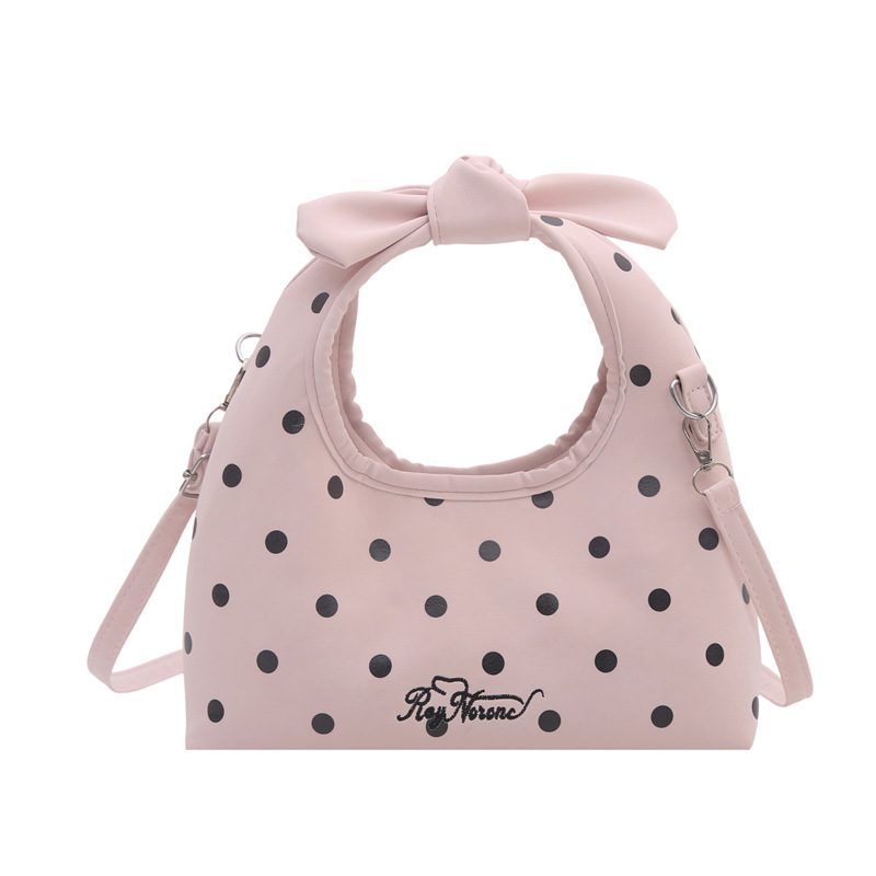Tas Tote Bahu Anyaman Polka Dot view 8