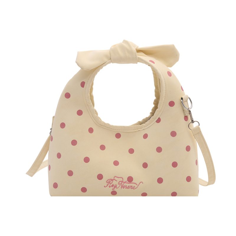 Tas Tote Bahu Anyaman Polka Dot view 9