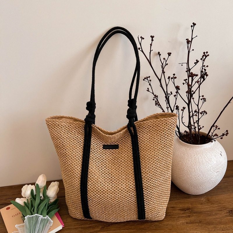 Woven Straw Tote Shoulder Bag
