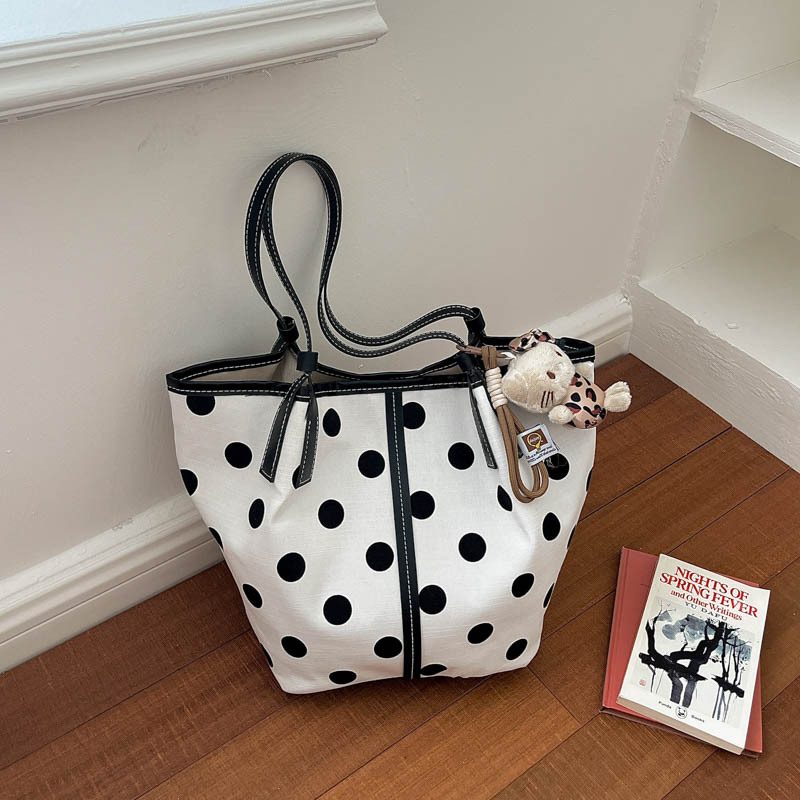 Polka Dot Tote Shoulder Bag view 3