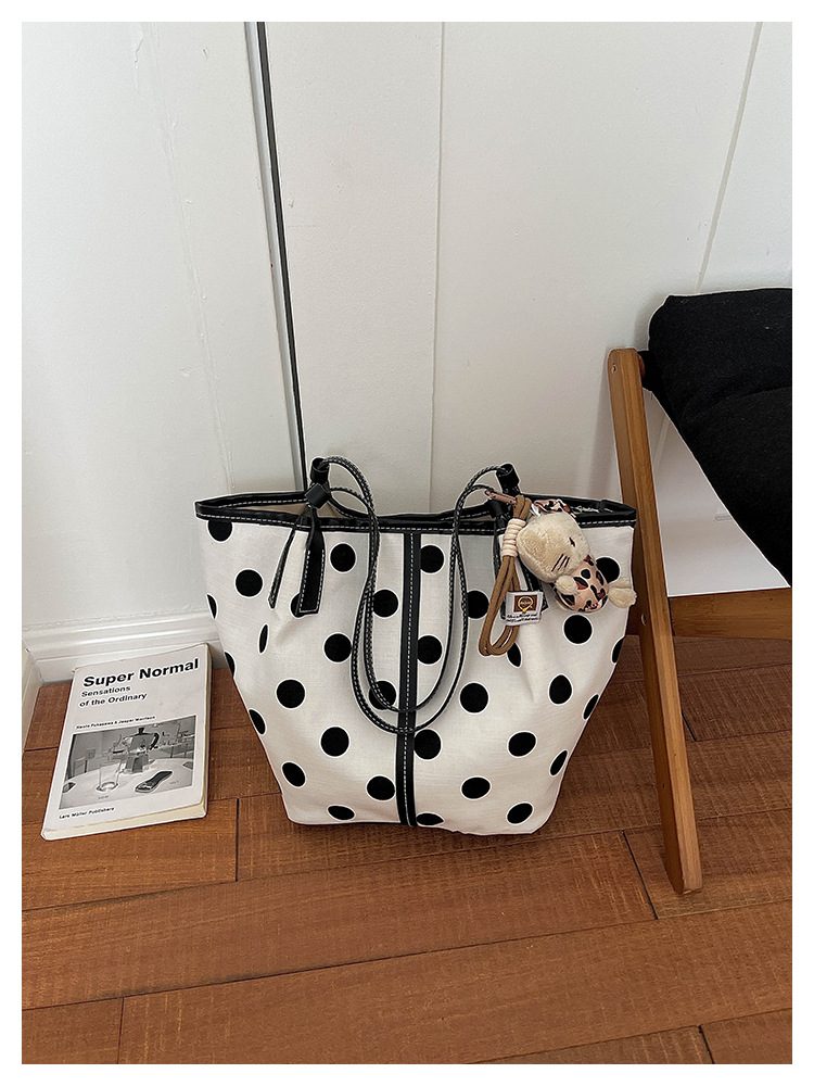 Polka Dot Tote Shoulder Bag view 7