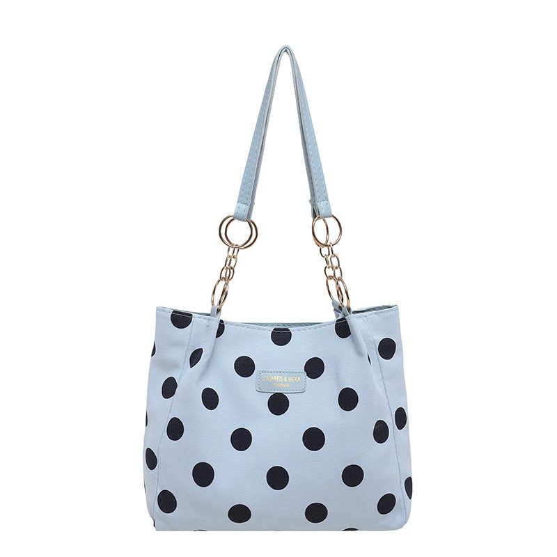 Sac cabas à pois et lien porté épaule view 11
