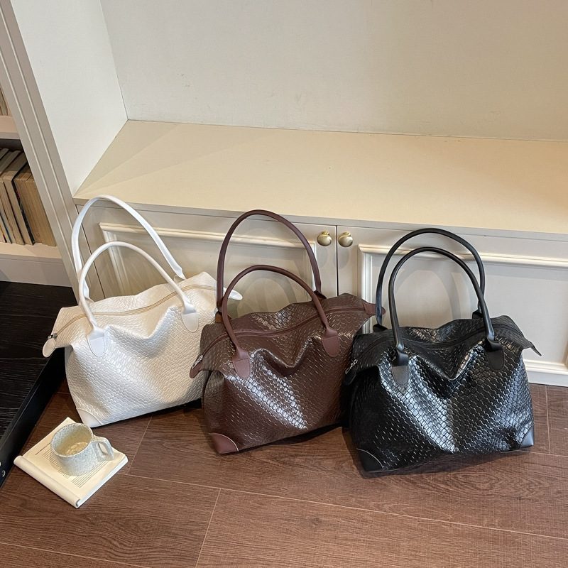 Woven Large Capacity Tote Shoulder Bag