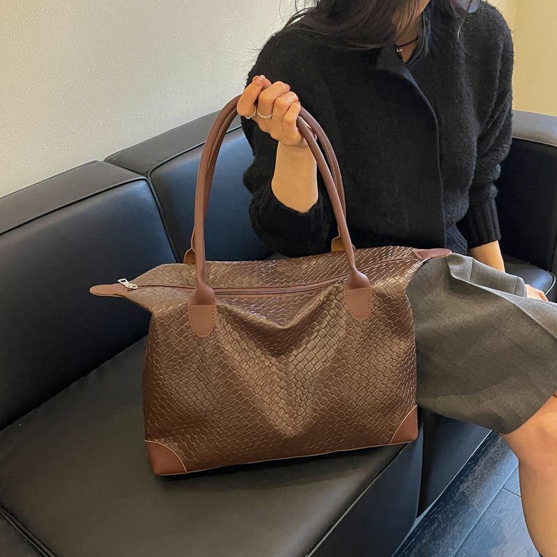 Woven Large Capacity Tote Shoulder Bag view 2