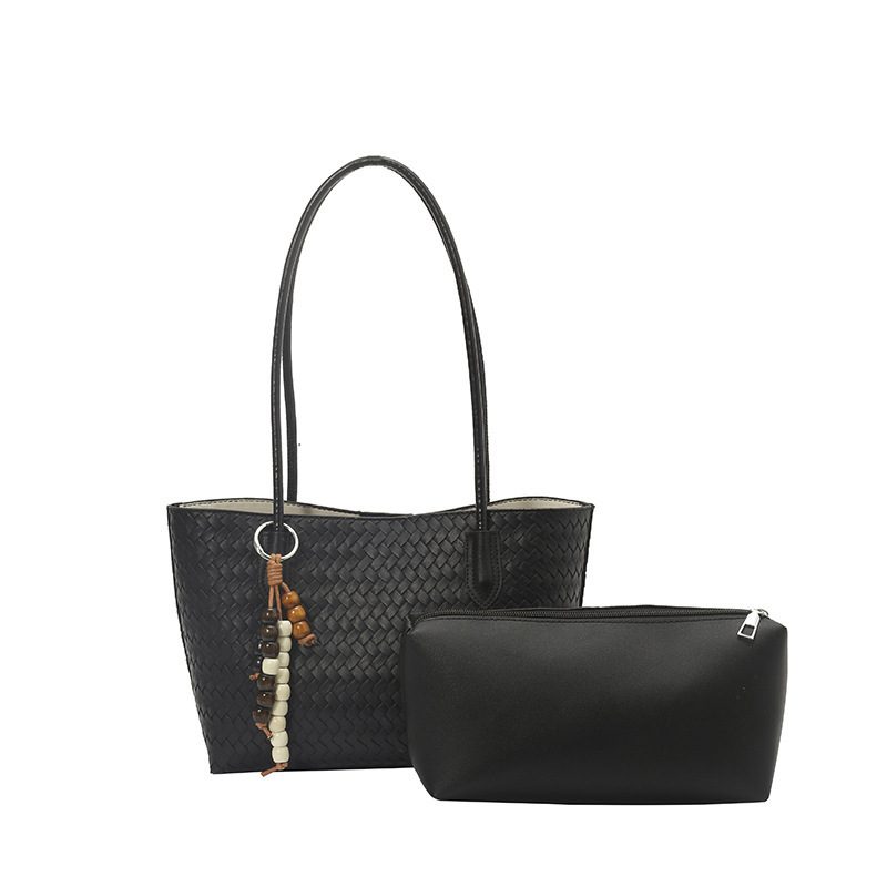 Woven Large Capacity Tote Shoulder Bag view 5