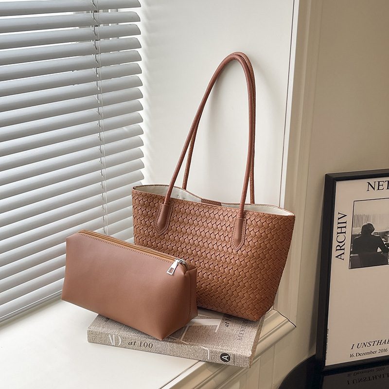 Woven Large Capacity Tote Shoulder Bag view 6