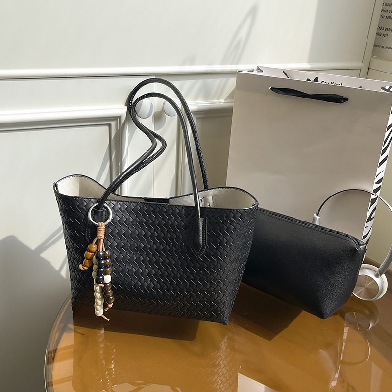 Woven Large Capacity Tote Shoulder Bag view 9
