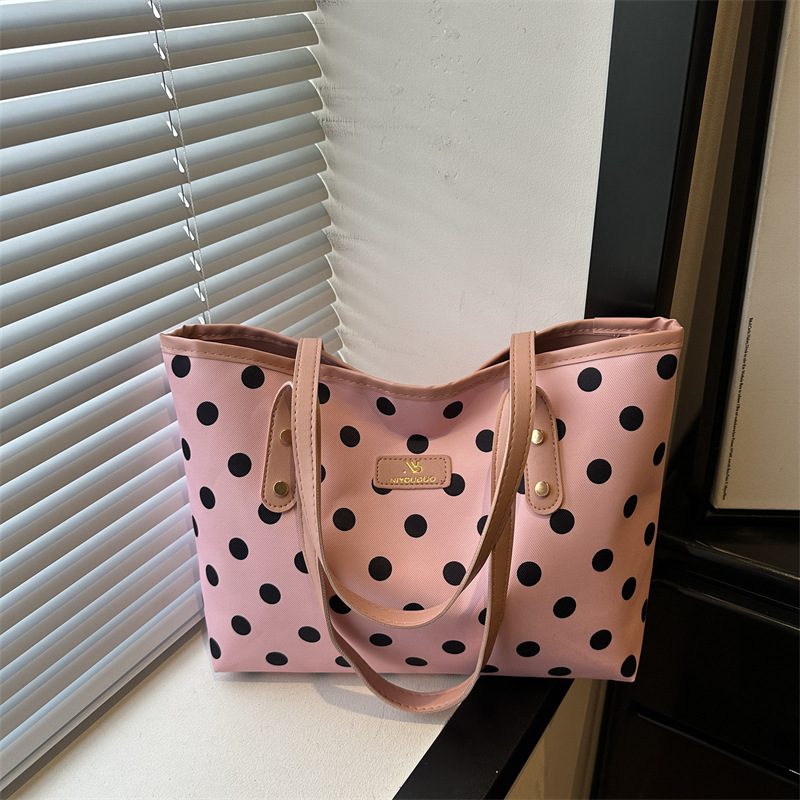 Polka Dot Large Capacity Tote Shoulder Bag view 2