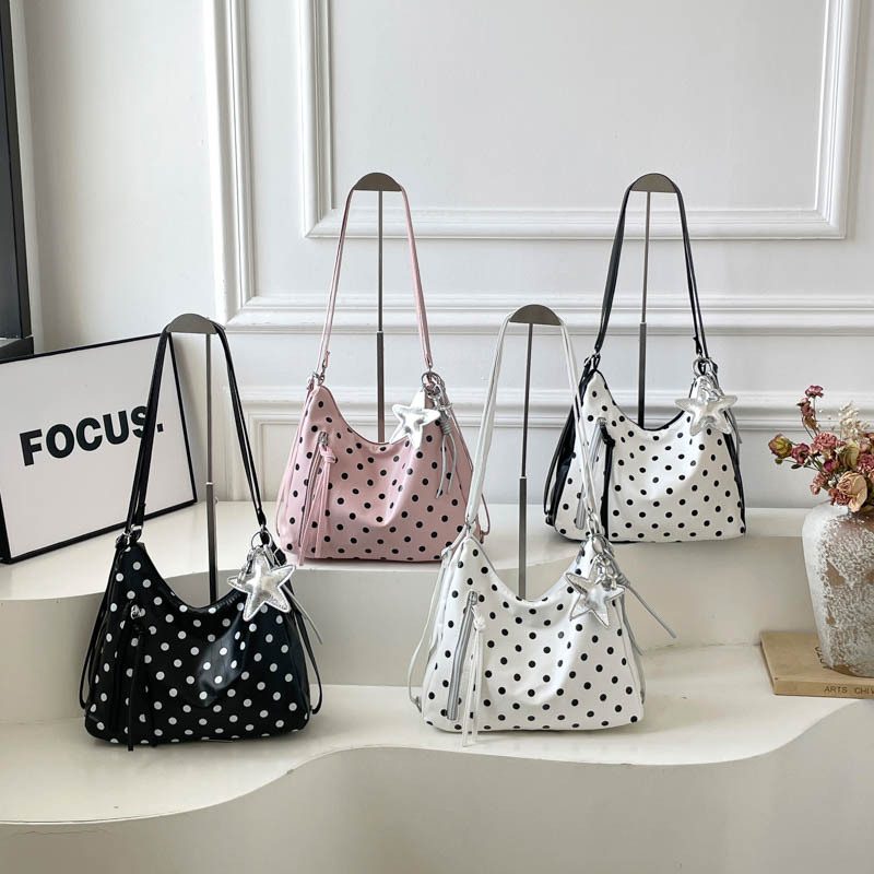 Polka Dot Large Capacity Tote Shoulder Bag
