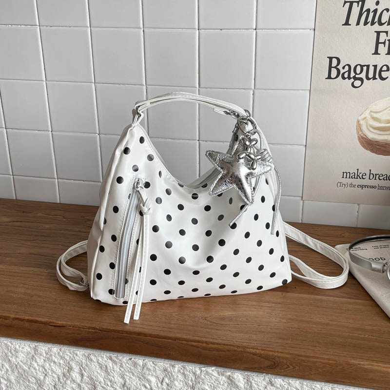 Tas Bahu Tote Polka Dot Kapasitas Besar view 2