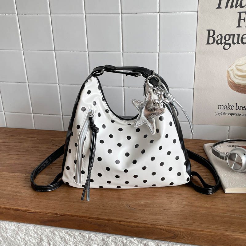 Tas Bahu Tote Polka Dot Kapasitas Besar view 4