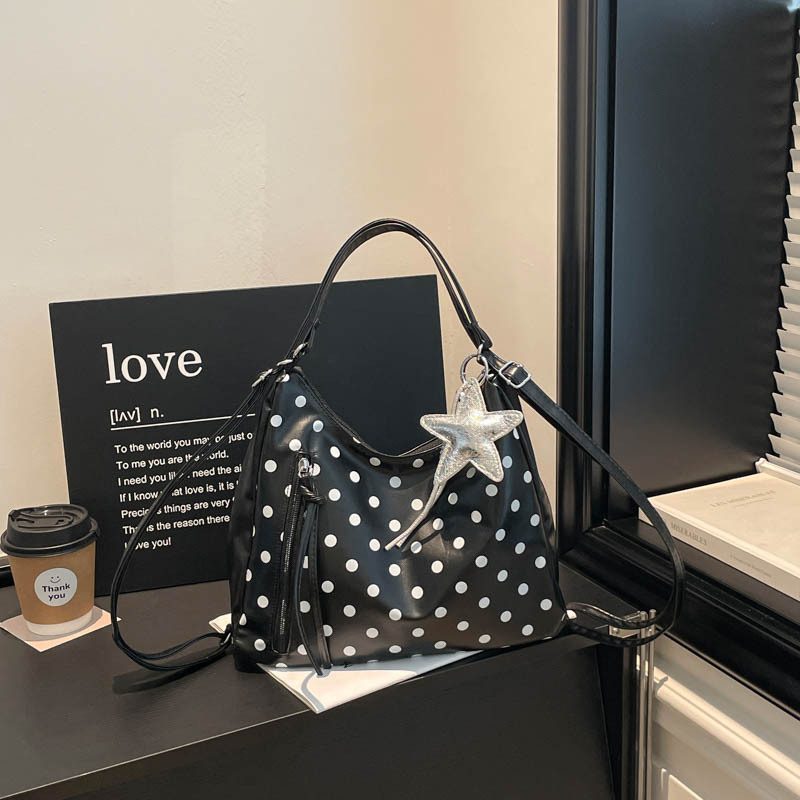 Tas Bahu Tote Polka Dot Kapasitas Besar view 6