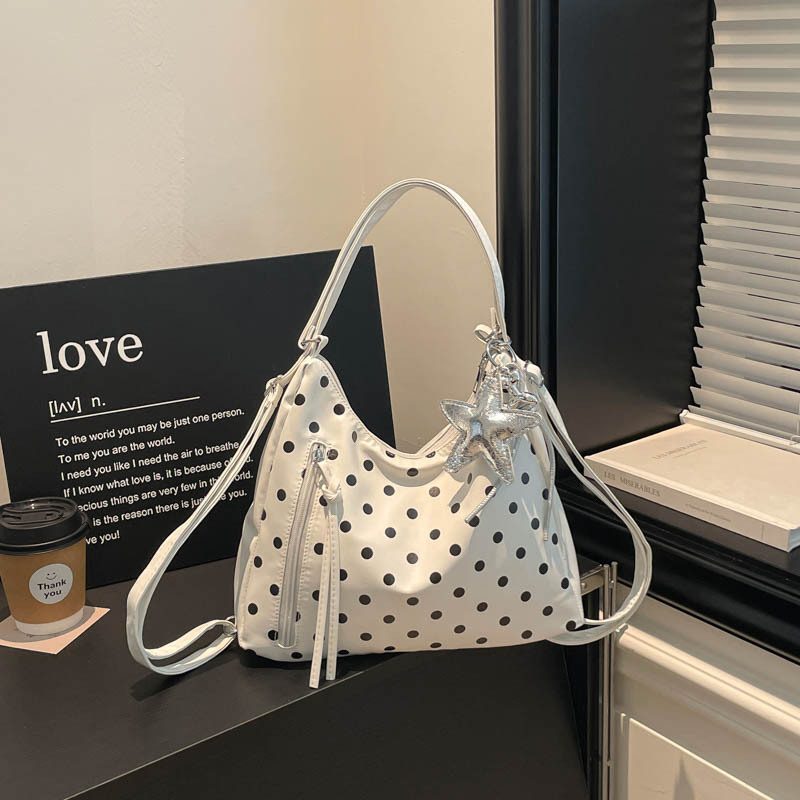 Tas Bahu Tote Polka Dot Kapasitas Besar view 7
