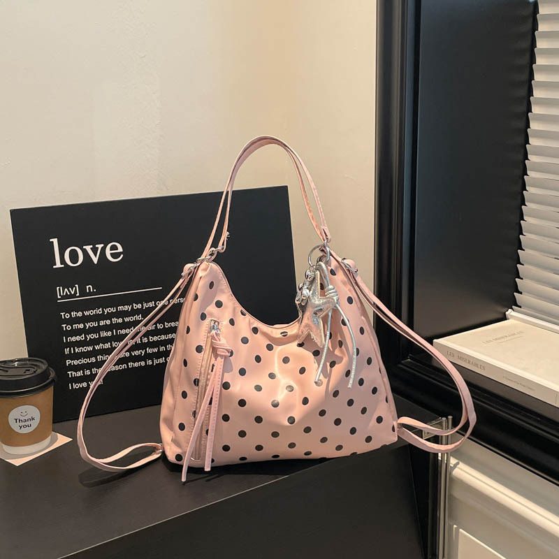 Tas Bahu Tote Polka Dot Kapasitas Besar view 8