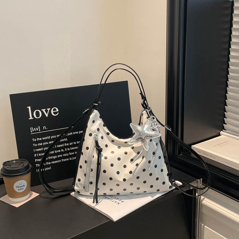 Tas Bahu Tote Polka Dot Kapasitas Besar view 9