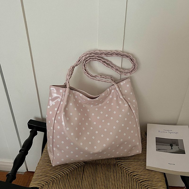 Tas Bahu Tote Polka Dot Kapasitas Besar view 2