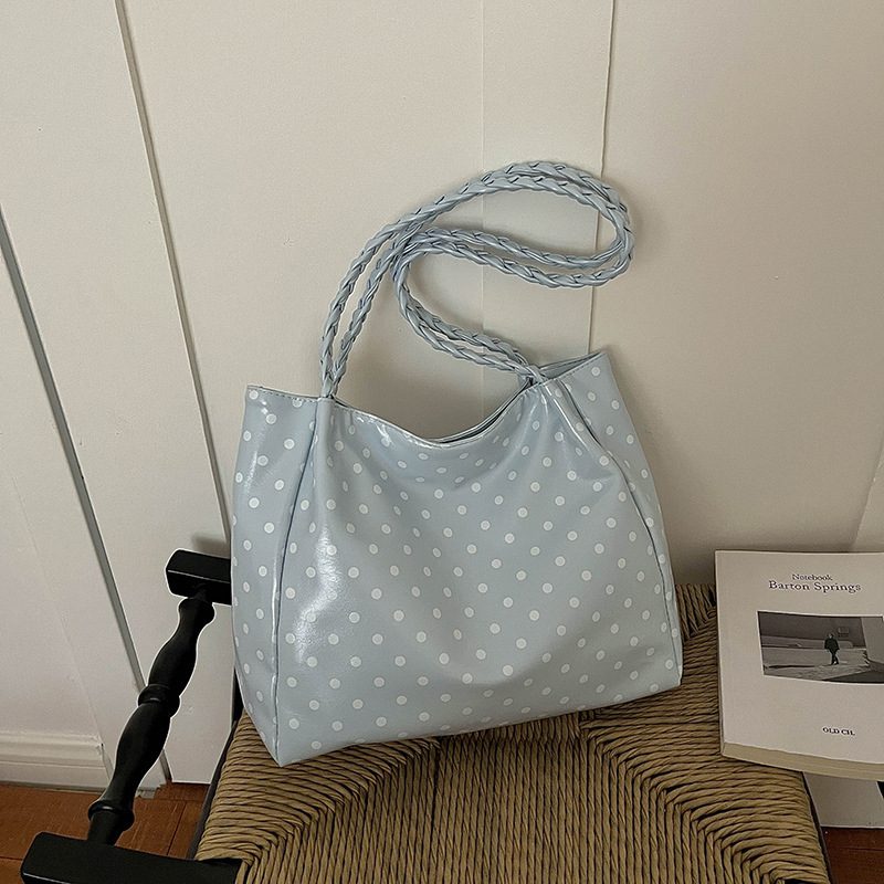 Tas Bahu Tote Polka Dot Kapasitas Besar view 4