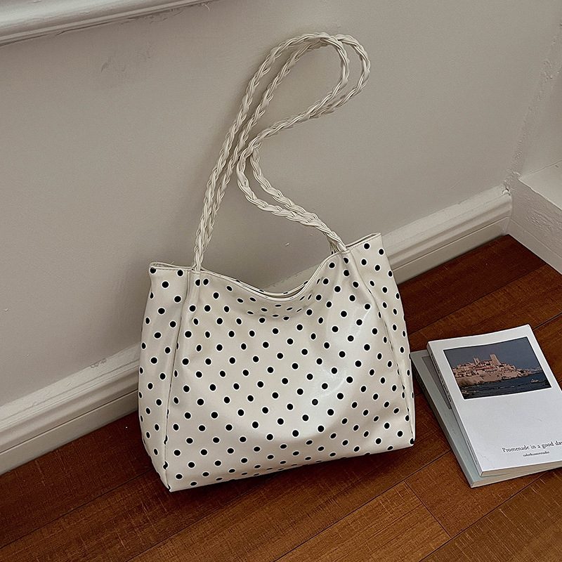 Tas Bahu Tote Polka Dot Kapasitas Besar view 6