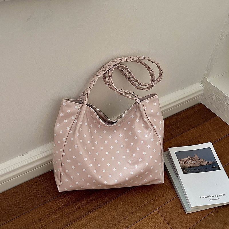 Tas Bahu Tote Polka Dot Kapasitas Besar view 7