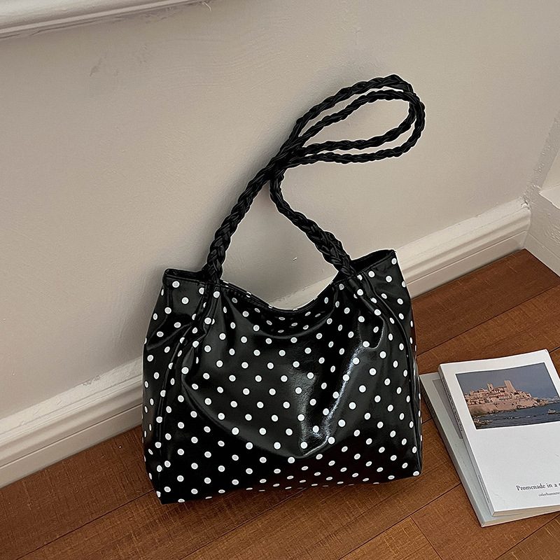 Tas Bahu Tote Polka Dot Kapasitas Besar view 8