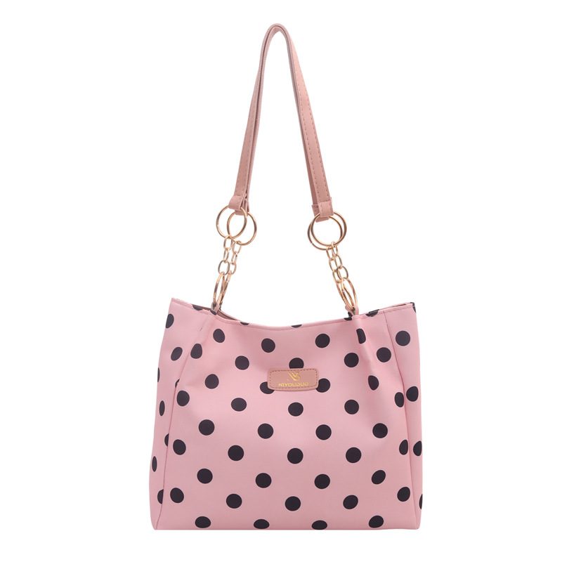 Tas Bahu Tote Polka Dot Kapasitas Besar view 5