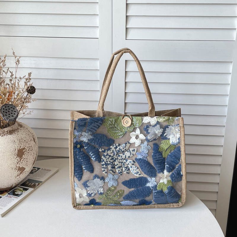 Tas Tote Kapasitas Besar Bordir Payet view 2