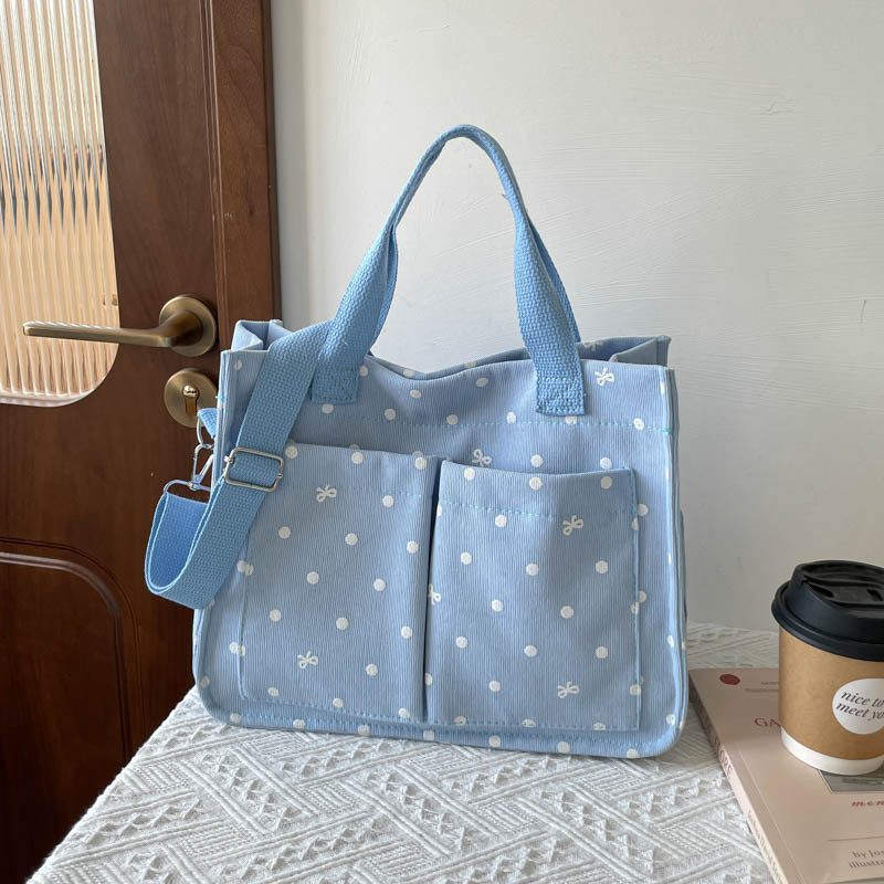 Polka Dot Print Casual Tote Bag view 3