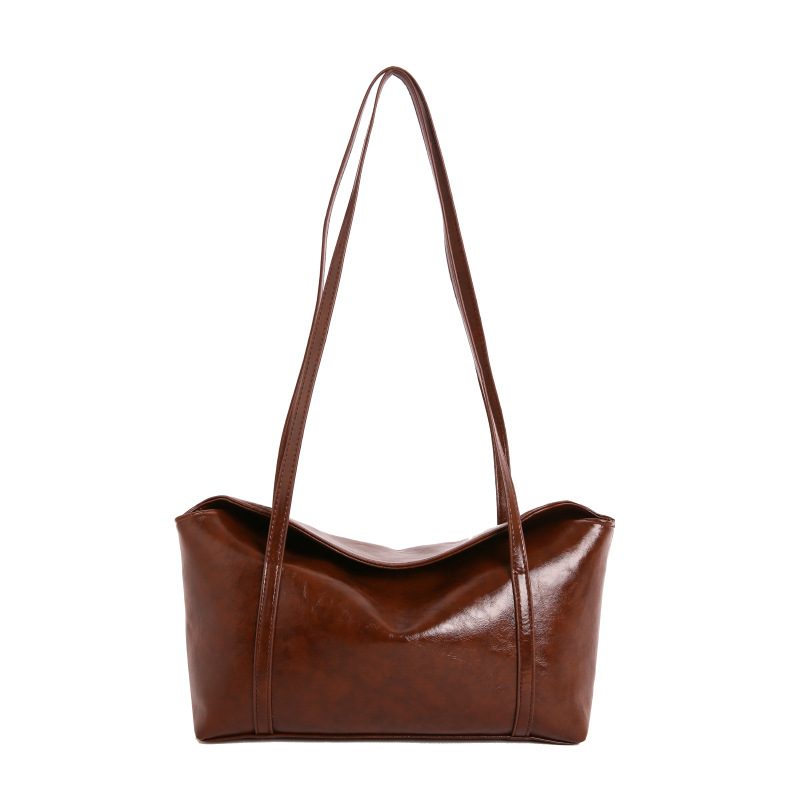 Light Luxury Solid Color Shoulder Tote Bag view 5
