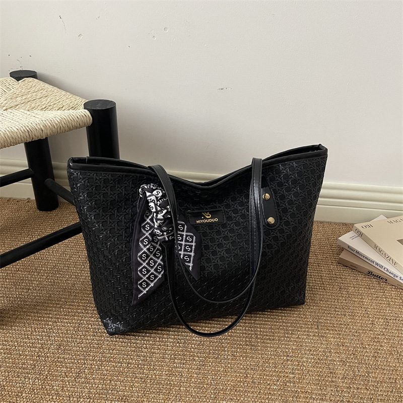 Vintage Woven Large Capacity Top-Handle Tote Bag view 4