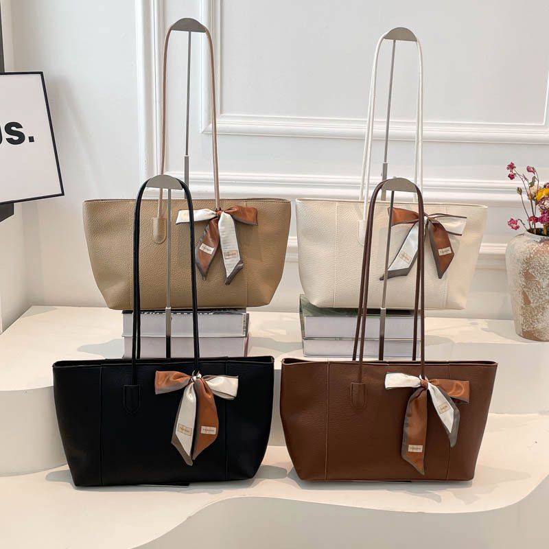 Solid Color Large Capacity Minimalist Tote Bag