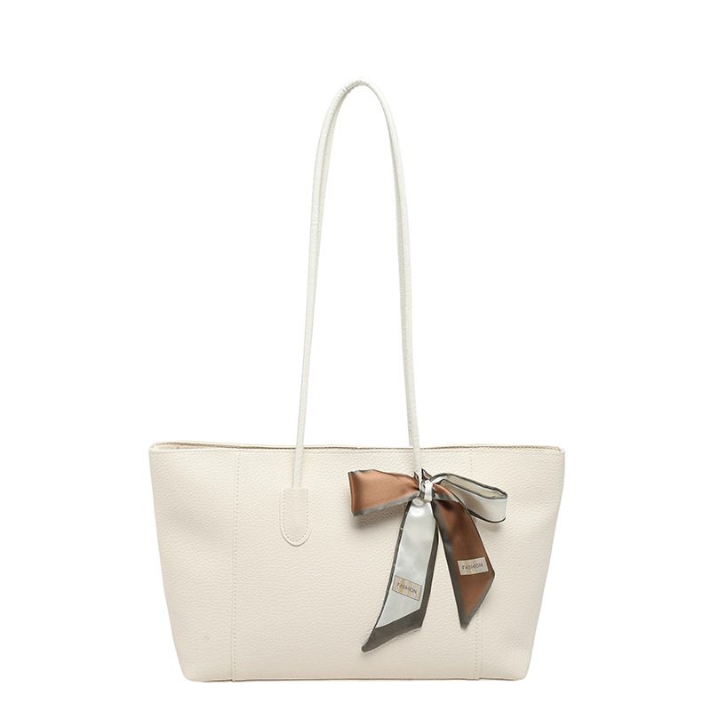 Solid Color Large Capacity Minimalist Tote Bag view 7