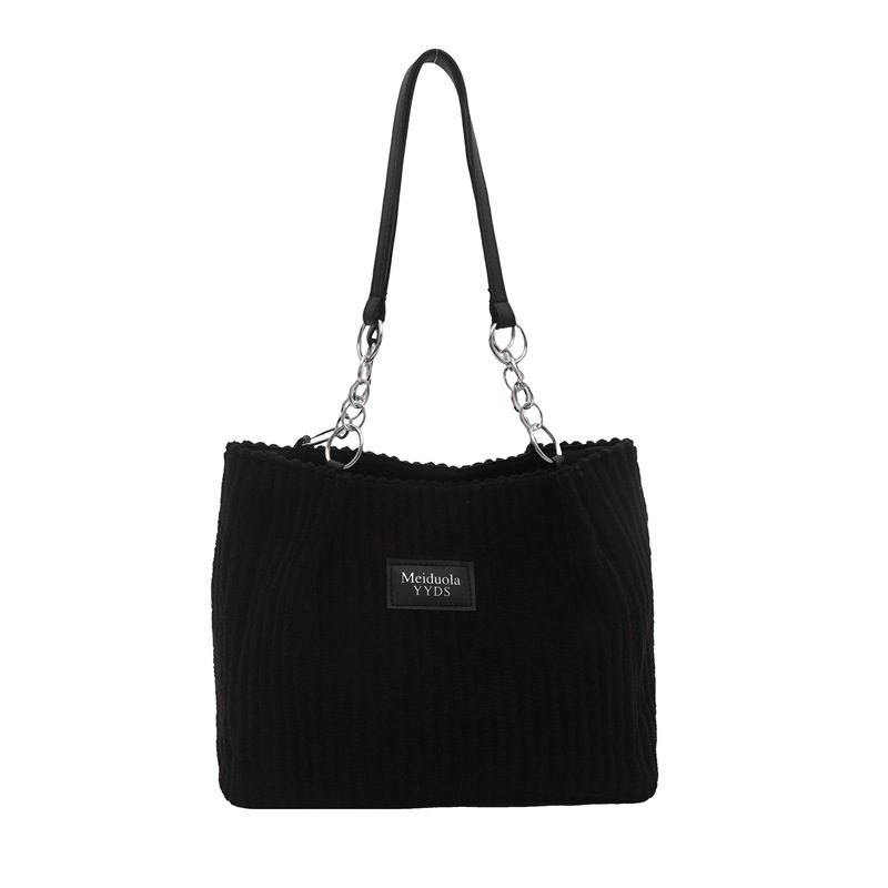 Corduroy Chain Tote Bag view 8